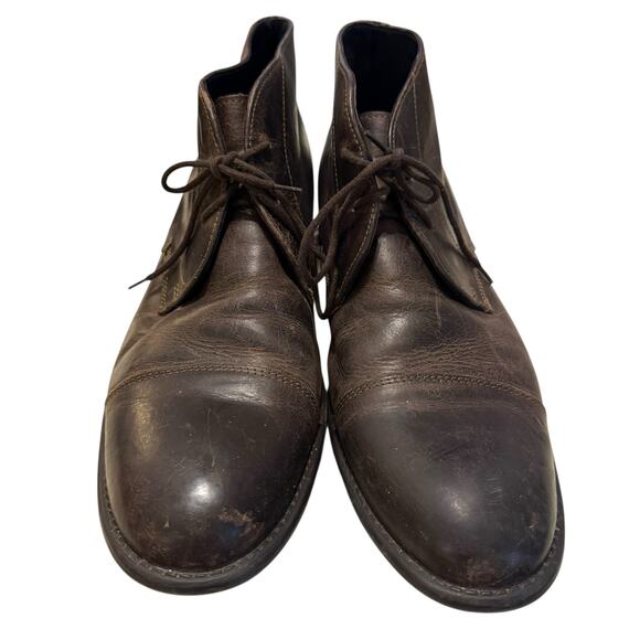 Stafford brown low top lace up casual dress boots for men - Size 8 - Picture 2 of 11